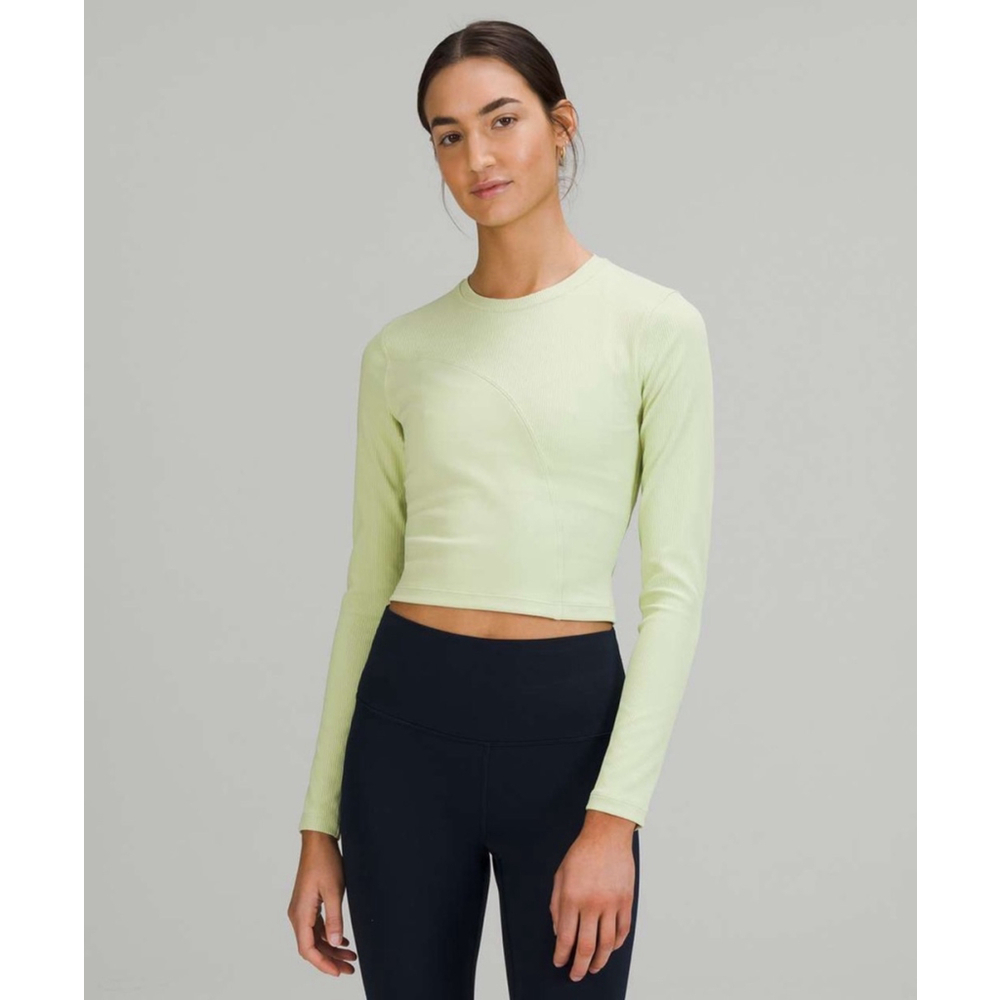 Lululemon Ribbed Open-Back Yoga Long Sleeve Shirt size 10
